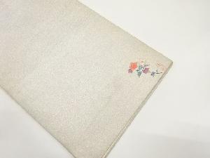 アンティーク　作家物　草花模様刺繍袋帯（材料）